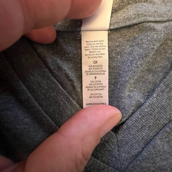 Mom Squared Mom of 2 Fitted Gray Short Sleeve Top V Neck T-Shirt Small - Picture 8 of 8